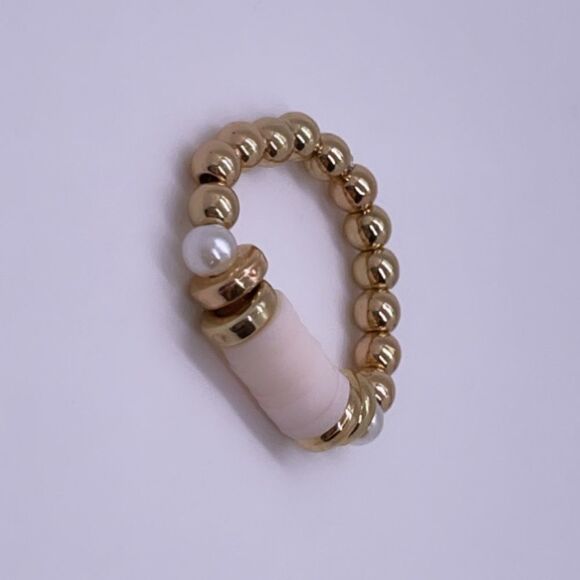 NWT Wool + Pepper Co. Beaded Stackable Ring - Picture 3 of 5